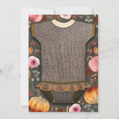 Girl Baby shower Herfst Pumpkin Rustic Burlap Wood Kaart (Achterkant)