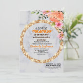 Girl Baby shower Herfst Pumpkin Rustic Burlap Wood Kaart (Staand voorkant)