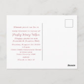 Girl Baby Shower Invitation Briefkaart (Achterkant)