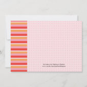 Girl Baby shower Invitation Kaart (Achterkant)