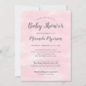 Girl Baby shower Invitation with book request gedi Bedankkaart (Voorkant)