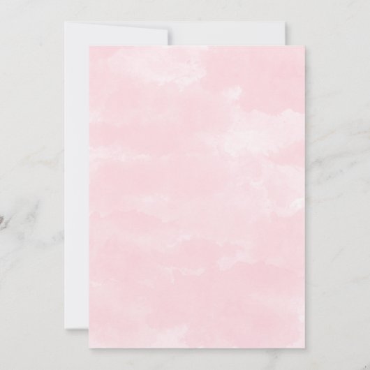 Girl Baby shower Invitation with book request gedi Bedankkaart (Achterkant)