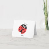 Girl Baby shower - Ladybug - Hartelijk dank Bedankkaart (Achterkant)