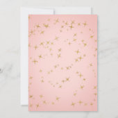 Girl Baby shower Magical Unicorn Roos Gold Sparkle Kaart (Achterkant)