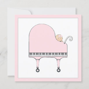 Girl Baby shower Music Theme Kaart