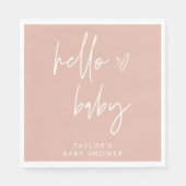 Girl Baby shower Napkins Blush Pink Boho Decor Servet (Voorkant)