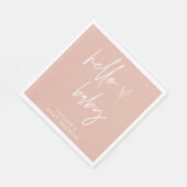 Girl Baby shower Napkins Blush Pink Boho Decor Servet (Hoek)