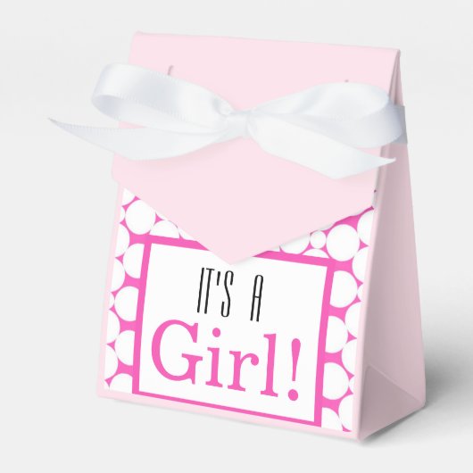 Girl Baby shower Party Favor Box Bedankdoosjes (Voorkant Zijde)