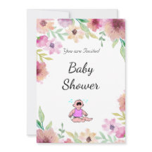 Girl Baby shower Party Pink Flowers