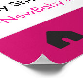 Girl Baby shower Party Prop Foto Booth Lijst Poster (Hoek)