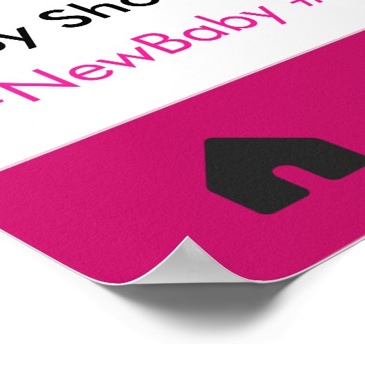 Girl Baby shower Party Prop Foto Booth Lijst Poster (Hoek)