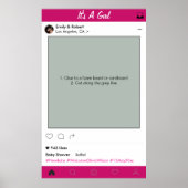 Girl Baby shower Party Prop Foto Booth Lijst Poster (Voorkant)