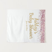 Girl Baby shower Photo Booth Backdrop Photo Prop Wandkleed (Voorkant (horizontaal))