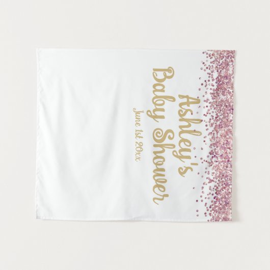 Girl Baby shower Photo Booth Backdrop Photo Prop Wandkleed (Voorkant (horizontaal))