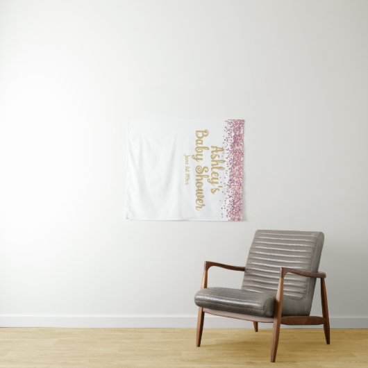 Girl Baby shower Photo Booth Backdrop Photo Prop Wandkleed (In Situ (horizontaal))