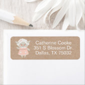 Girl baby shower Return Adreslabel Etiket (Insitu)