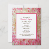 Girl Baby shower - Roze baarmoeder en ventilatorbe Kaart (Achterkant)