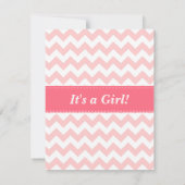 Girl Baby shower - Roze Baby prinses en Tiara Kaart (Achterkant)