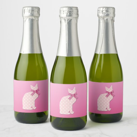 Girl Baby Shower Sparkling Wijnetiket (Flessen)