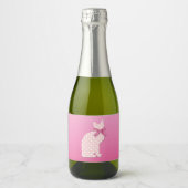 Girl Baby Shower Sparkling Wijnetiket (Voorkant)