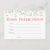 Girl Baby Sprinkle Baby Predicted Game Informatiekaartje (Voorkant)
