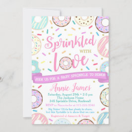 Girl Baby Sprinkle Invitation Donut Baby Sprinkle Kaart