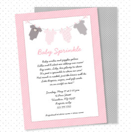 Girl baby sprinkle kaart