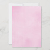 Girl baby sprinkle, parapluroze goudbaby shower kaart (Achterkant)