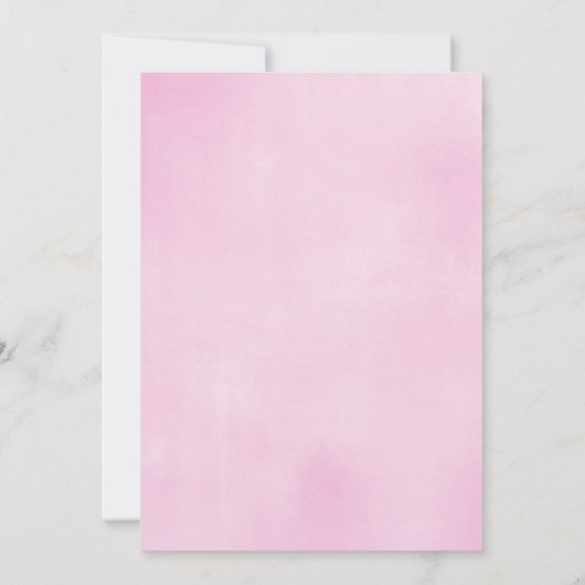 Girl baby sprinkle, parapluroze goudbaby shower kaart (Achterkant)