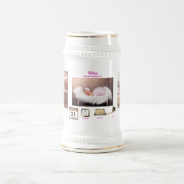 GIRL BABY STATS Photo Collage Keepomwille GIFT Bierpul