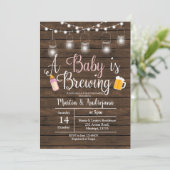 Girl BabyQ-uitnodiging Coed BBQ-Baby-uitnodiging Kaart (Staand voorkant)