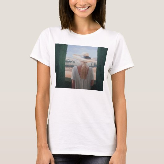 Girl back uitzicht Toscane 2012 T-shirt (Voorkant)