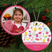 Girl Baker Pink Cooking Kind Chef met kerstmis