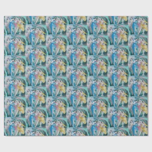 Girl Ballerina Dancers Thunder_Cove Cadeaupapier (Vlak)
