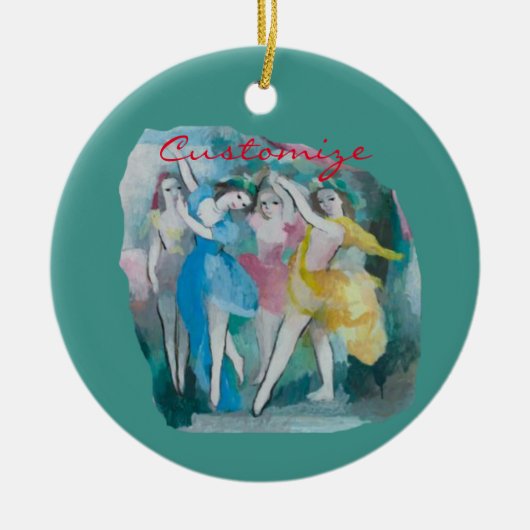 Girl Ballerina Dancers Thunder_Cove Keramisch Ornament (Voorkant)