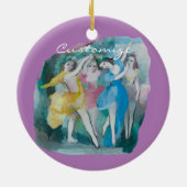 Girl Ballerina Dancers Thunder_Cove Keramisch Ornament (Achterkant)