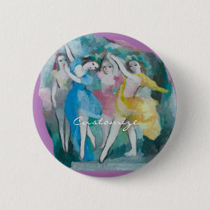 Girl Ballerina Dancers Thunder_Cove Ronde Button 5,7 Cm