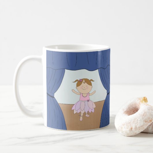 Girl ballerina koffiemok (Met donut)