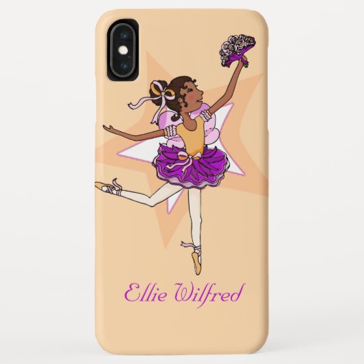 Girl ballerina peach donker haar Case-Mate iPhone case (Achterkant)