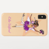 Girl ballerina peach donker haar Case-Mate iPhone case (Achterkant (horizontaal))