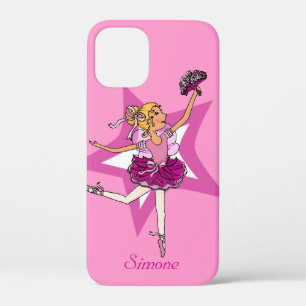 Girl ballerina roze blonde haarnaam Case-Mate iPhone case