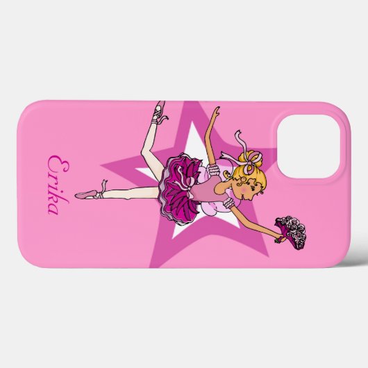 Girl ballerina roze blonde hoesje (Achterkant (horizontaal))