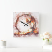 Girl Ballet Ring Hoop Gym Gymnast Vierkante Klok (Huis)