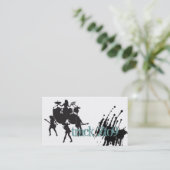 Girl Band Rock Singers Performance Entertainment Visitekaartje (Staand voorkant)