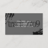 Girl Band Rock Singers Performance Entertainment Visitekaartje (Achterkant)