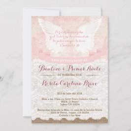 Girl Baptism & 1st Birthday nodigt Spaans uit Kaart