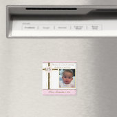 Girl Baptism/Christening Favor - Foto Magnet (Insitu (Vaatwasser))