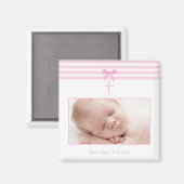 Girl Baptism/Christening Favor - Foto Magnet (Voorkant / Achterkant)