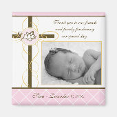 Girl Baptism/Christening Favor - Foto Magnet (Voorkant)