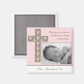 Girl Baptism/Christening Favor - Foto Magnet (Voorkant / Achterkant)